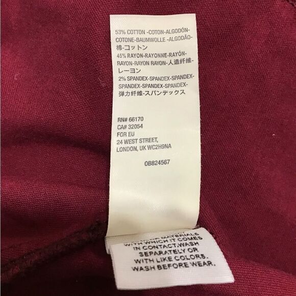 Free People Burgundy Retro Velvet Mini Skirt Size 31 New - Picture 3 of 3